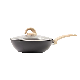 Household Kitchen Cooking Utensils Aluminum Wok with Lid