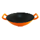  Enamel Cast Iron Wok with Stainless Steel Cover Dia 36cm 31cm