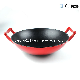  14 Inch Eco Friendly Red Enamel Cast Iron Wok with Lid
