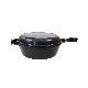  Enameled Cast Iron Saucepan with Skillet Lid with Handle Combo Cooker