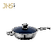  Kitchen Non Stock Frying Pan Stainless Steel Black Marble Coating Nonstick Frypan