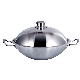  Eco-Friendly Durable 36cm 304 Stainless Steel Big Woks Non Stick Wok for Hotel Restaurant Cookware Sets