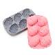  Food Grade Silicone Baking Dessert Easter 6 Cavity Egg Cake Mold