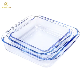 Kitchen Rectangular Square High Borosilicate Glass Baking Tray