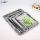  New Style Steam Table Tray Stainless Steel Fruit/Baking Tray Square Food Serving Tray Plate