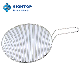  Easy to Clean 38 Cm Round Stainless Steel BBQ Grill Baking Pan for 0utdoor Picnic