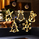  Battery Power Clear Star Moon Snowflake Shape Creative LED Acrylic Christmas Lights