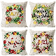 Christmas Decorative Square Throw Pillow Cover Cushion Cover with Light