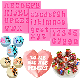 Letter and Number Silicone Fondant Molds Cake Decorating Tools for Candy Chocolate