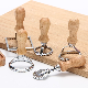 Geometric Shapes Baking Decoration Set Wooden Handle Cookie Cutter