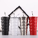  Factory Customized Fashion Design Stainless Steel Insulated Tumbler Coffee Mug Handheld Gradient Diamond Ice Cup with Straw