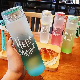 Wholesale Gift Letter Bottle Colorful Frosted Portable Drinking Cheap Glass Water Bottle with Lid manufacturer