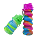  Sports Collapsible Silicone Water Bottles with Carabiner for Travel 500ml