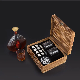  Factory OEM Bar Accessories Whiskey Ice Stones Gift Set Reusable Stainless Steel Chilling Ice Cube with Wooden Gift Box