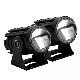  White Yellow High Low Beam Dual Color Projector Lens LED Motorcycle Spotlight Headlight