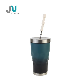  Wholesale Large Capacity Double Wall Stainless Steel Coffee Mug with Straw for Daily Life