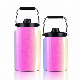  Wide Mouth Half or One Gallon Vacuum Stainless Steel 64oz 128oz Insulated Beer Growler Water Jug with Metal Handle