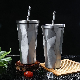 16oz 450ml Tumbler Coffee Mugs Double Wall Bottle Insulated Cups with Straws