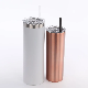 Wholesale 30oz Straight Blank Sublimation Skinny Stainless Steel Cooler Tumbler with Straw