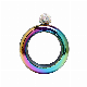  3.4oz Women Bracelet Bangle Stainless Steel Hidden Hip Flask with Rhinestones Lid for Alcohol