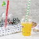  Plastic Beverage Bottle Juice Bottle 16oz Disposable Clear Pet Plastic Cup with Flat Cap