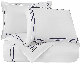  High Quality Five Star Hotel Linen Bed Sheet 100% Cotton Sateen Embroidery Hotel Bedding Set