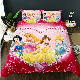 Red Printing Three Princess Duvet Cover Bedroom Beautiful Bedding Set
