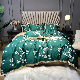  Digital Printing Green Flower Comforter Duvet Cover King Size Cotton Fitted Bed Sheet Premium Coverlets Pillowcases Bedding Set Supplier