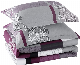  Comforter Queen Size, 600 Thread Count Cotton Grey Paisley & Purple Comforter Sets, Down Alternative Bedding Set 3PCS (Queen, Purple Paisley)