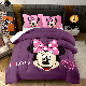  Purple Cartoon Mouse Printed Polyester Quilt Boy&Girl Household Luxury Comforter Set