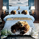  3D Printed Duvet Cover with 2 Pillowcases Animal Patterns for All Seasons