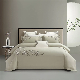  Luxury Fancy Embroidery Comforter Duvet Cover 100% Cotton Bed Linen Fitted Sheets Light Grey Bedsheet Premium Home Textile Coverlets Bedding Set Supplier