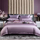  High End Purple Egyptian Cotton Pillow Cases Solid Color Comforter Duvet Cover Queen Size Home Textile 4 Piece Bed Fitted Sheets Bedding Set Supplier