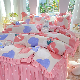Bedding Quilt Cover Simple Quilt Bedding Set with Red and Blue Hearts