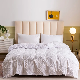  Soft Microfiber Chic Floral Frills Decorative Washed Cut Flowers Bedding Duvet Cover Bedsheet Set