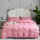  Korean Modern Style Cut Flower Simple Three-Pieces Set in Super Soft Pure Color Bedding Set