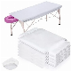  Disposable Bed Sheets Waterproof Bed Cover Massage Table Sheet Non-Woven Fabric for SPA, Beauty Salon, Hotels (White)