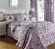  Floral Printed Coverlet Bedspread 7PCS Quilt Bedding Set with Matching Curtains