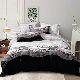  Hotel Quality Sanding Duvet Cover Microfiber Bedsheets Printed Pillow Sham Bed Linen with 2 Pillowcases Quilted Bedspread OEM Home Textile Bedding