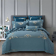  Wholesale Blue Embroidery Home Textile Flower Pillow Case Pillowcases 100% Cotton Fitted Bed Sheets Premium Home Textile Coverlets Duvet Cover Bedding Set