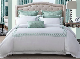  Custom Simple-Style 100% Cotton 4 PCS Bedsheet Hotel Bedding Bed Linen Sheet Set