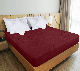  Bedding Quilted Fitted Mattress Pad (Queen Burgundy) - Elastic Fitted Mattress Protector - Mattress Cover Stretches up to 16 Inch Deep - Mattress Topper