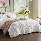 3 Pieces Embroidery Shabby Chic Spring Bedding Duvet Covers, White