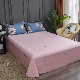  100% Cotton Pieces Soft Beddings Pink Sheets with Dark Blue Sheets