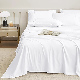  White Hotel Bedding Set 1800 Bedding Sheets & Pillowcases Luxury Microfiber Bedding Sheet for Hotel Supplies