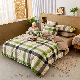  Manufacturer Embroidered Pillow Sham, Home Bed Sets, Unbleached Cotton Fabric, The Mine Dorm Bedding, White Bed Flat Sheet