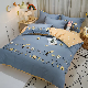  China Wholesale Home Bedding Set 100% Cotton Duvet Cover Set Yellow Sheet, Blue Quilt Cover