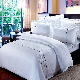  Luxury 100% Cotton White 300t Jacquard Hotel Bedding Set White Flat Bed Sheet Sets
