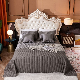  100% Cotton Gray Quilted Cover Bed Spread Bed Linen Single Bed with Pillowcases