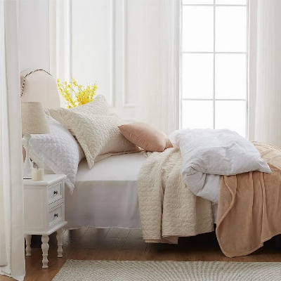 New Product Quilting Bedspread and Pillowcases 100% Cotton Quilted Set Bedspread